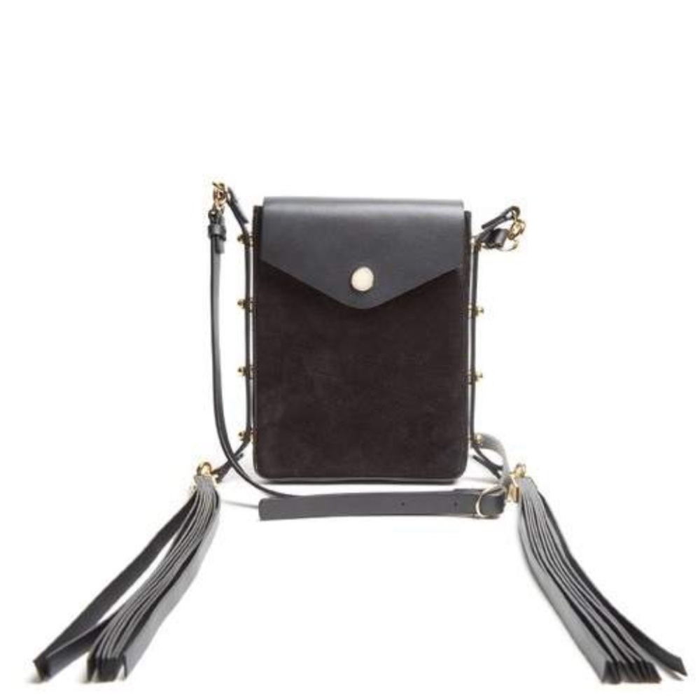 Isabel Marant suede and leather Black Crossbody Bag Size 7”X 5”1/4 inches - Picture 5 of 16